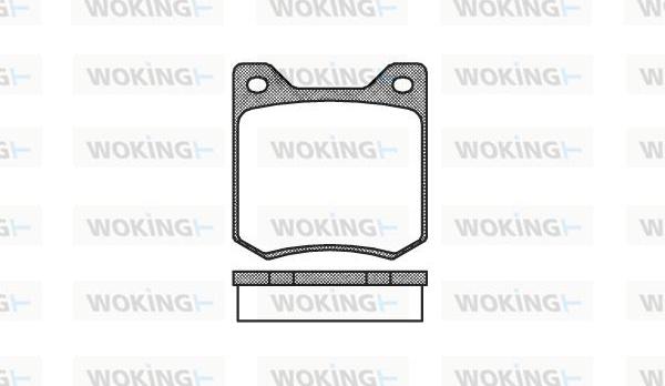 Woking P1663.00 - Kit de plaquettes de frein, frein à disque cwaw.fr