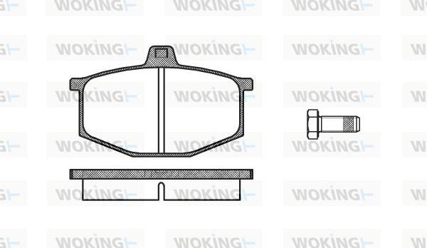 Woking P1603.00 - Kit de plaquettes de frein, frein à disque cwaw.fr