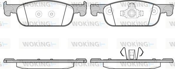 Woking P16183.00 - Kit de plaquettes de frein, frein à disque cwaw.fr