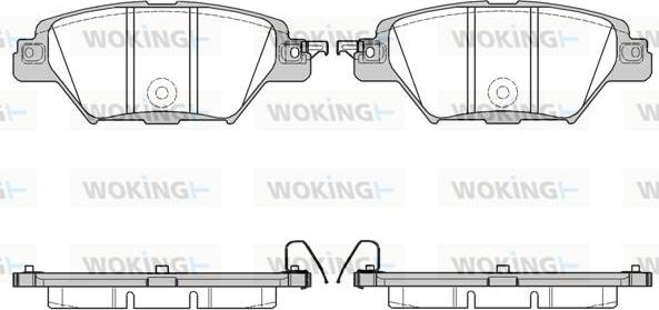 Woking P16123.04 - Kit de plaquettes de frein, frein à disque cwaw.fr