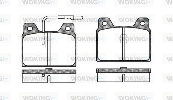 Woking P1683.02 - Kit de plaquettes de frein, frein à disque cwaw.fr