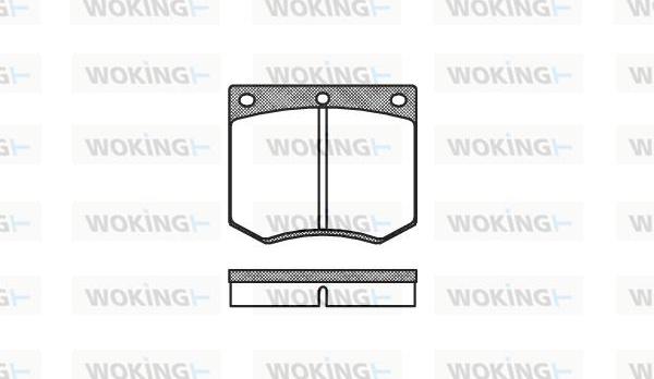 Woking P1633.00 - Kit de plaquettes de frein, frein à disque cwaw.fr