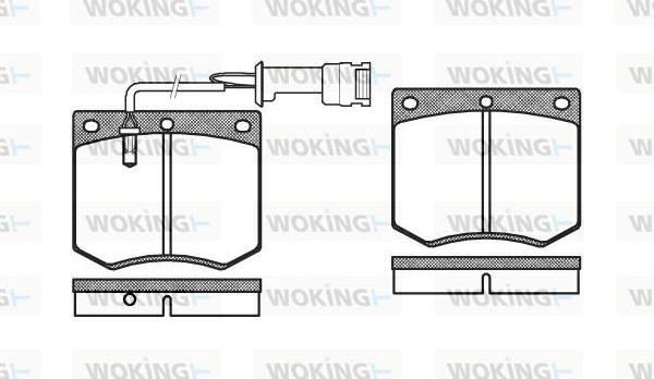 Woking P1633.02 - Kit de plaquettes de frein, frein à disque cwaw.fr