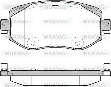 Woking P16243.08 - Kit de plaquettes de frein, frein à disque cwaw.fr