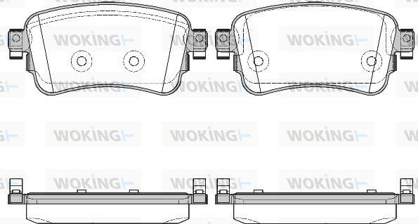 Woking P16203.00 - Kit de plaquettes de frein, frein à disque cwaw.fr