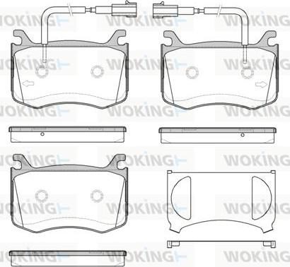 Woking P16213.02 - Kit de plaquettes de frein, frein à disque cwaw.fr