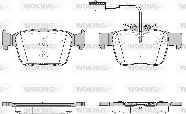 Woking P16223.02 - Kit de plaquettes de frein, frein à disque cwaw.fr