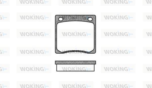 Woking P1673.00 - Kit de plaquettes de frein, frein à disque cwaw.fr