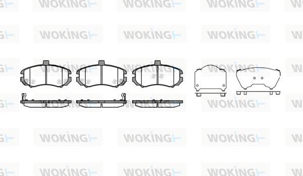 Woking P10943.02 - Kit de plaquettes de frein, frein à disque cwaw.fr