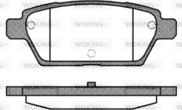 Woking P10953.10 - Kit de plaquettes de frein, frein à disque cwaw.fr