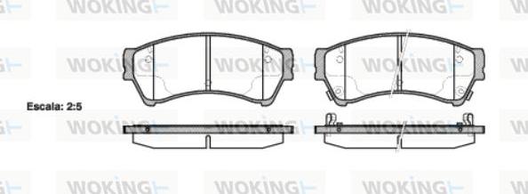 Woking P10963.02 - Kit de plaquettes de frein, frein à disque cwaw.fr