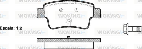 Woking P10983.00 - Kit de plaquettes de frein, frein à disque cwaw.fr