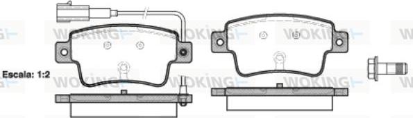 Woking P10983.02 - Kit de plaquettes de frein, frein à disque cwaw.fr