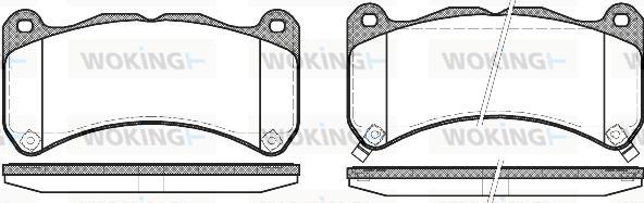 Woking P10923.12 - Kit de plaquettes de frein, frein à disque cwaw.fr