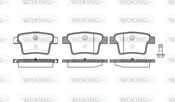 Woking P10493.10 - Kit de plaquettes de frein, frein à disque cwaw.fr