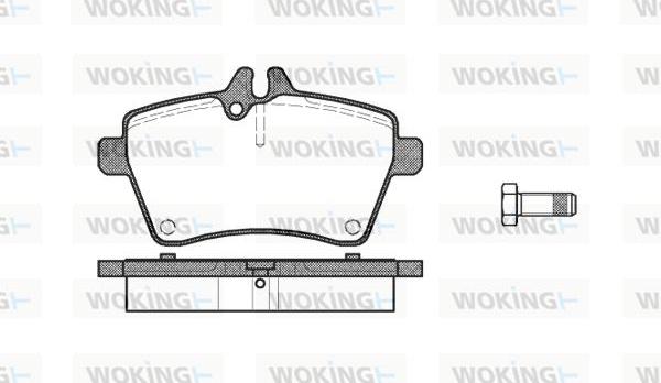 Woking P10443.00 - Kit de plaquettes de frein, frein à disque cwaw.fr