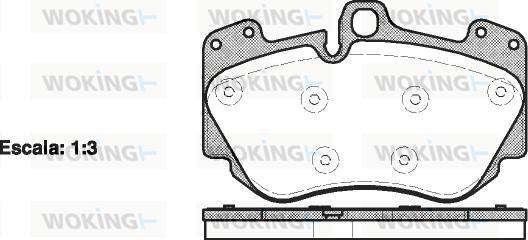 Woking P10403.10 - Kit de plaquettes de frein, frein à disque cwaw.fr