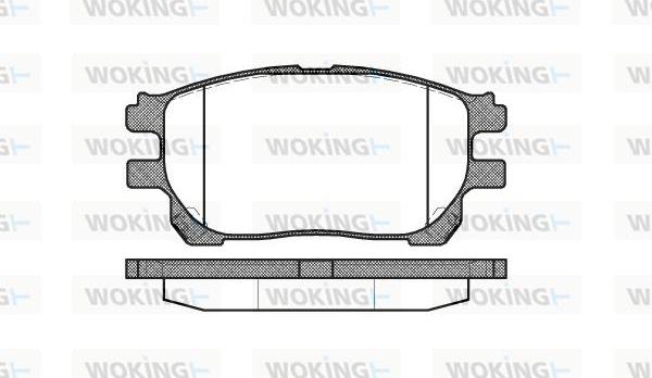 Woking P10433.00 - Kit de plaquettes de frein, frein à disque cwaw.fr