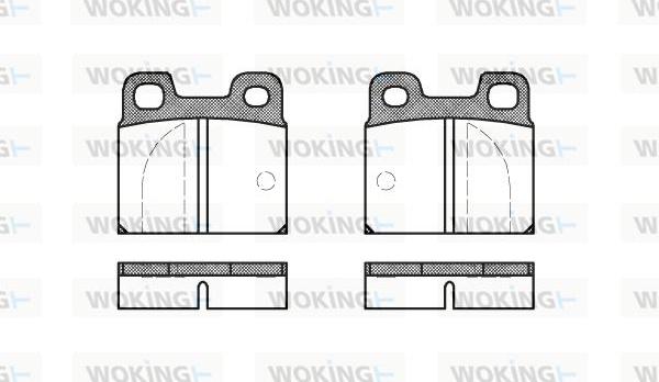 Woking P1053.00 - Kit de plaquettes de frein, frein à disque cwaw.fr