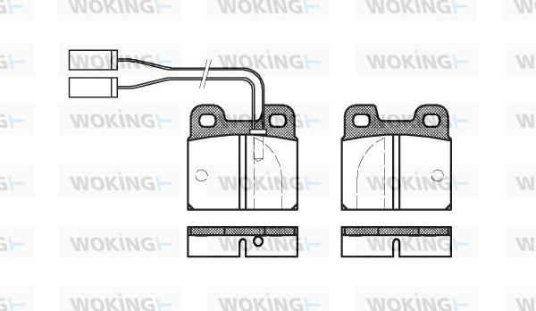 Woking P1053.01 - Kit de plaquettes de frein, frein à disque cwaw.fr