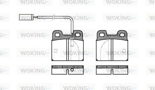 Woking P1053.11 - Kit de plaquettes de frein, frein à disque cwaw.fr