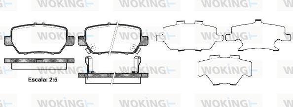 Woking P10683.02 - Kit de plaquettes de frein, frein à disque cwaw.fr