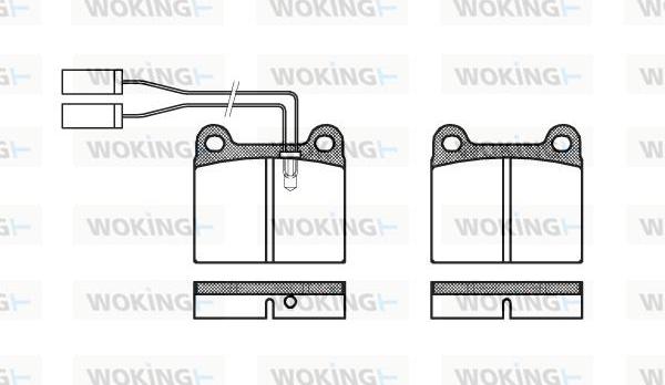 Woking P1063.01 - Kit de plaquettes de frein, frein à disque cwaw.fr