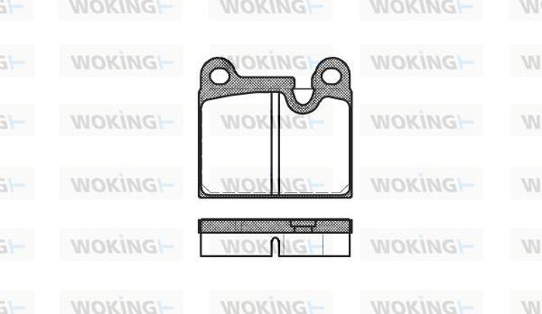 Woking P1063.80 - Kit de plaquettes de frein, frein à disque cwaw.fr