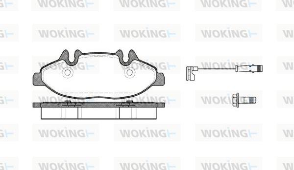 Woking P10093.02 - Kit de plaquettes de frein, frein à disque cwaw.fr