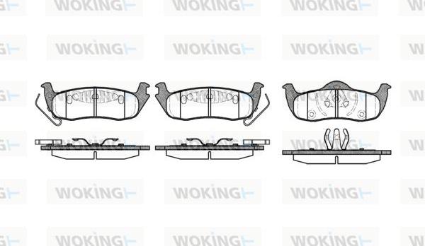 Woking P10063.10 - Kit de plaquettes de frein, frein à disque cwaw.fr