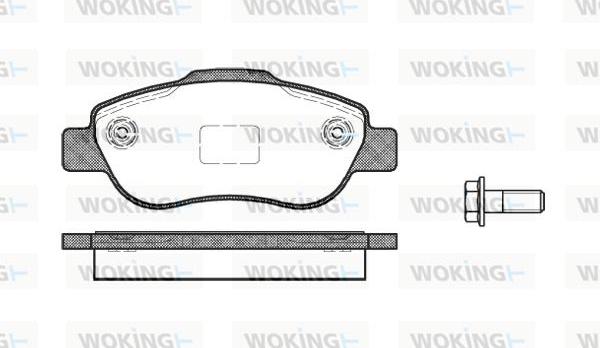 Woking P10003.00 - Kit de plaquettes de frein, frein à disque cwaw.fr