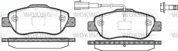 Woking P10003.11 - Kit de plaquettes de frein, frein à disque cwaw.fr