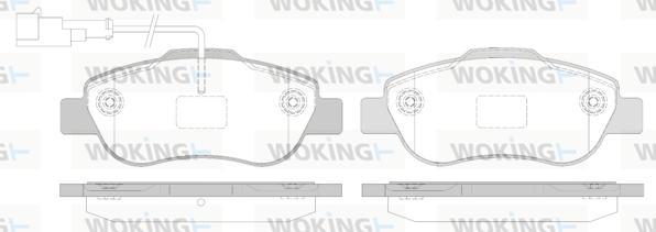 Woking P10003.12 - Kit de plaquettes de frein, frein à disque cwaw.fr