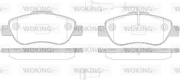 Woking P10003.21 - Kit de plaquettes de frein, frein à disque cwaw.fr