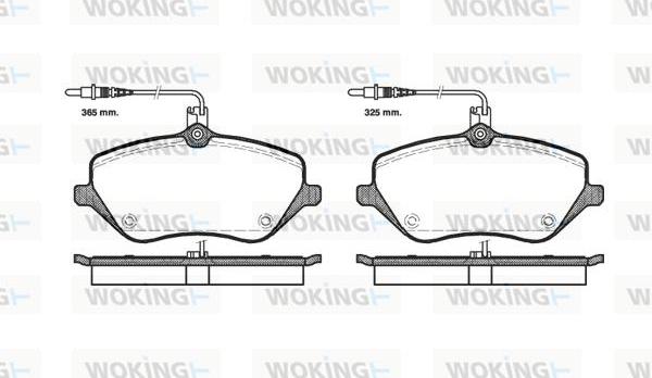 Woking P10013.04 - Kit de plaquettes de frein, frein à disque cwaw.fr