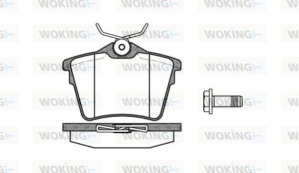 Woking P10033.00 - Kit de plaquettes de frein, frein à disque cwaw.fr