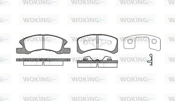 Woking P10113.02 - Kit de plaquettes de frein, frein à disque cwaw.fr