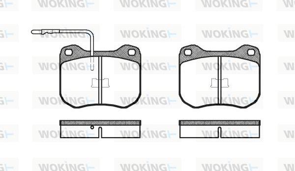 Woking P1013.02 - Kit de plaquettes de frein, frein à disque cwaw.fr