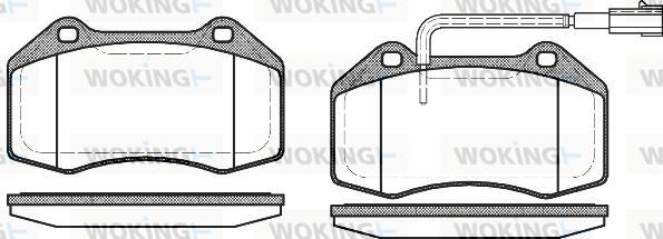 Woking P10133.12 - Kit de plaquettes de frein, frein à disque cwaw.fr