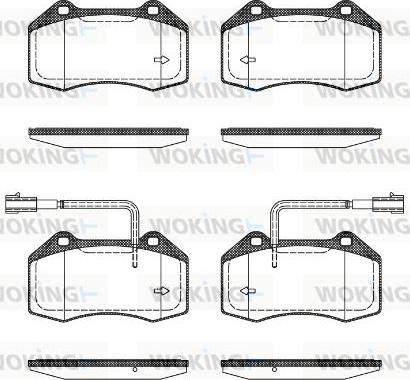 Woking P10133.22 - Kit de plaquettes de frein, frein à disque cwaw.fr