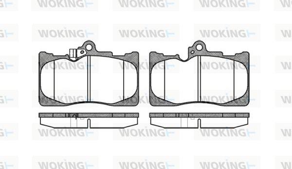 Woking P10803.02 - Kit de plaquettes de frein, frein à disque cwaw.fr