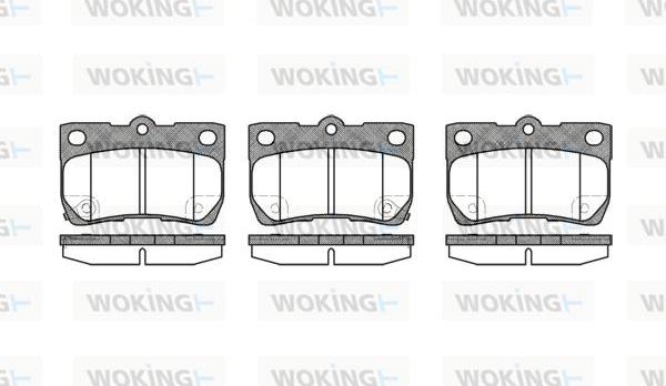 Woking P10813.02 - Kit de plaquettes de frein, frein à disque cwaw.fr