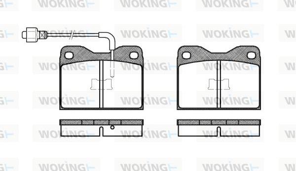 Woking P1083.02 - Kit de plaquettes de frein, frein à disque cwaw.fr