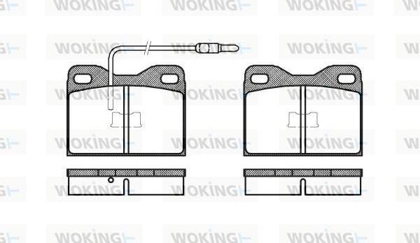 Woking P1083.14 - Kit de plaquettes de frein, frein à disque cwaw.fr