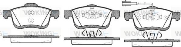 Woking P10833.01 - Kit de plaquettes de frein, frein à disque cwaw.fr