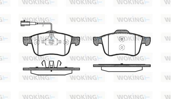 Woking P10833.02 - Kit de plaquettes de frein, frein à disque cwaw.fr