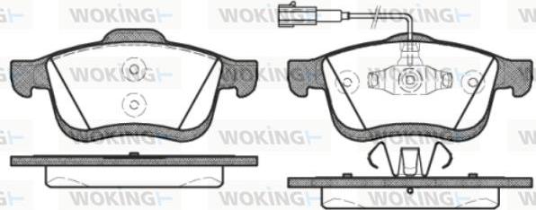 Woking P10833.22 - Kit de plaquettes de frein, frein à disque cwaw.fr