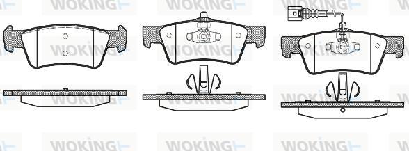 Woking P10873.01 - Kit de plaquettes de frein, frein à disque cwaw.fr