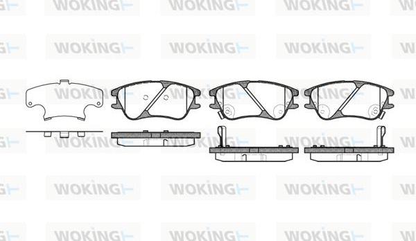 Woking P10393.02 - Kit de plaquettes de frein, frein à disque cwaw.fr