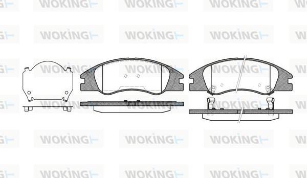 Woking P10343.02 - Kit de plaquettes de frein, frein à disque cwaw.fr